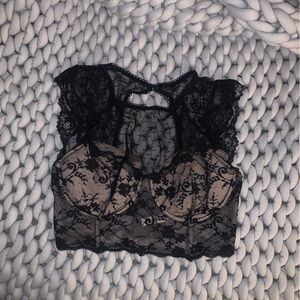 VS Elegant Black Lace Bralette/Bra
